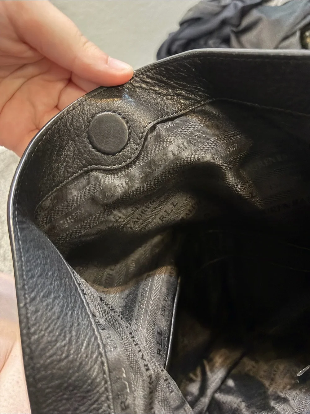 Vintage Lauren Ralph Lauren PRL Sample Development Leather Cargo Hobo Bag